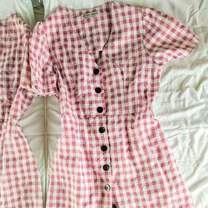 Pink Gingham Picnic Dress
